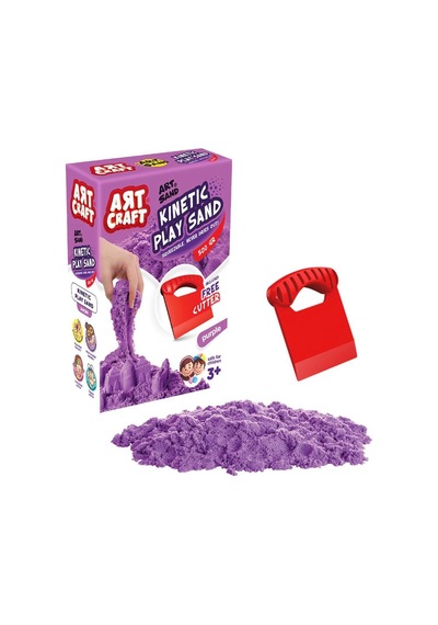 03689 , Aksesuarlı Mor Kinetik Oyun Kumu 500 Gr