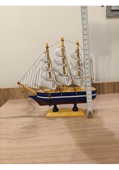 Yelkenli Ahşap Gemi-dekoratif-mdl 1005-20 Cm Karışık