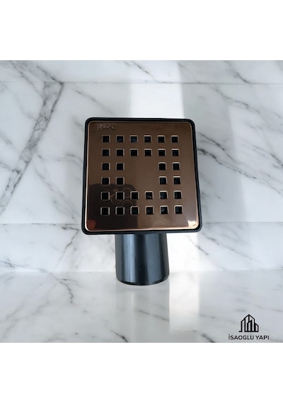 İsaoğlu Yapı Bakır Yer Sifonu Bronz Yer Süzgeci Koku Yapmaz Rose Bakır Renk Rose Gold