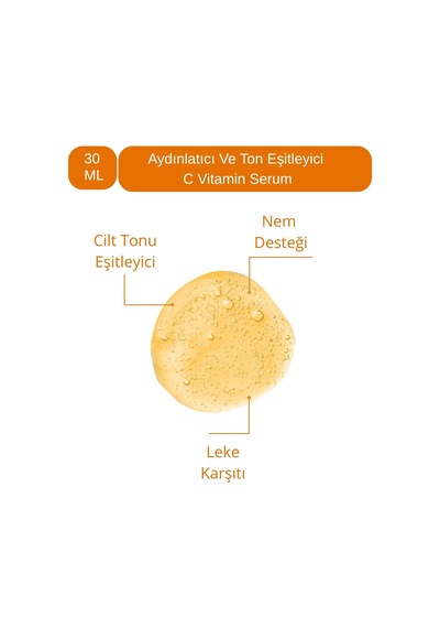 Leke Karşıtı Ve Ton Eşitleyici, Aydınlatıcı Vitamin C - Bakım Serumu 30 Ml - Ascorbic Acid
