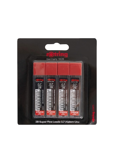 Super Polimer Kurşun Kalem Ucu 2b , 4'lü Paket, 0.7 Mm - 2094211 Siyah
