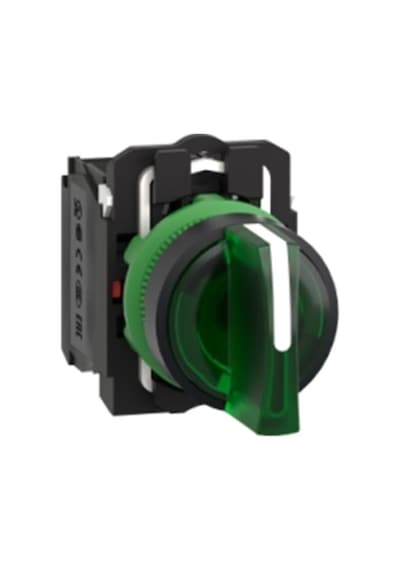 Schneider Electric XB5AK133M5 Yeşil Işıklı Mandal Buton Ø22 3 Konumlu Sabit 1na+