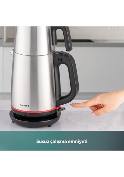 Royaltea 1711h Çelik Çay Makinesi Inox Siyah Diğer