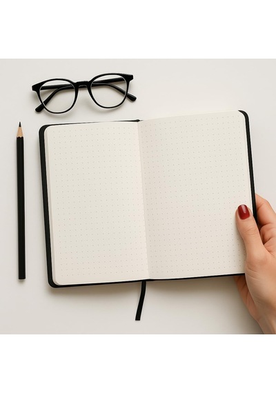 Defter, Noktalı Defter, Termo Deri Kapaklı Noktalı Defter, 128 Yaprak A5 Defter, Ofis Ve Kırtasiye, Plan, Notebook Yeşil
