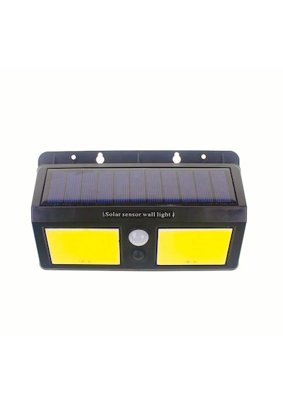 Sensörlü Solar Led Çiftli Duvar Tipi Aplik Led Su Geçirmez 96cob