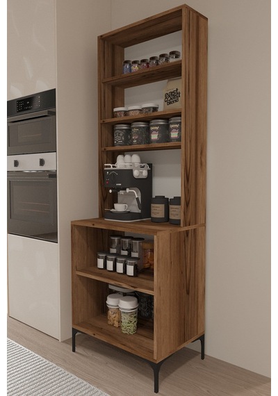 Vento Kahve Köşesi Çok Amaçlı Mutfak Dolabı Ahşap Vento Kahve Köşesi Çok Amaçlı Mutfak Dolabı Ahşap