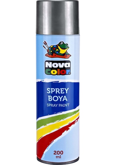 Nova Color Sprey Boya Gümüş 200 Ml - 2 Adet Gümüş Gri