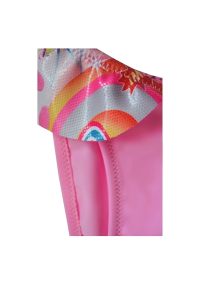 Endeep Kız Çocuk Parlak Desenli Volanlı Bikini Takımı Pembe