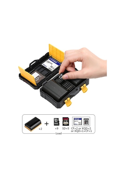 Dslr Ve Aynasız İçin Batarya Ve Hafıza Kartı Kutusu Card Box Canon Nikon Sony Fujifilm Olympus