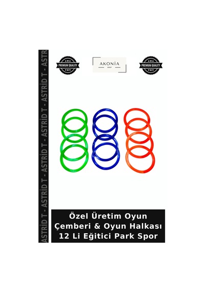 Özel Üretim Oyun Çemberi & Oyun Halkası 12 Li Eğitici Park Spor