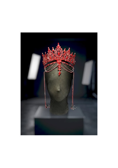 Diamond Veil Crown Alınlıklı Gelin,kına,nişan,söz,after,bride,party Taç Kırmızı - 885835840 Kırmızı