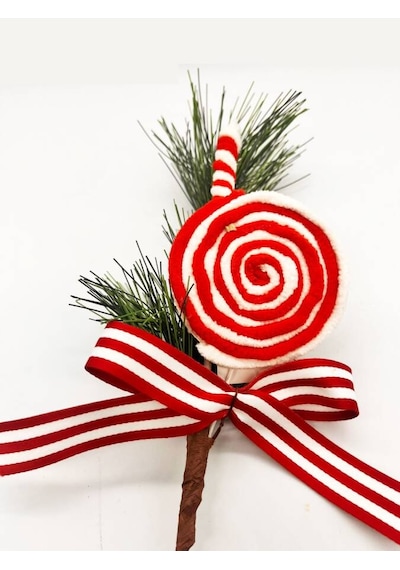 Yılbaşı Çam Dalı Sosyete Çubuk Şekerli 29 Cm