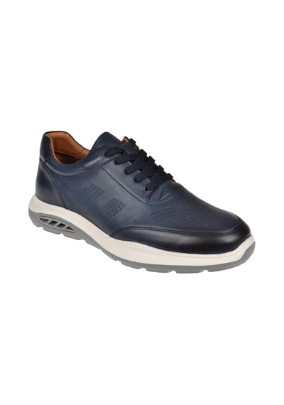 Pullman Hakiki Deri Erkek Spor Ayakkabı Sneaker Mod-5825 Lacivert