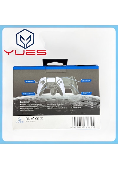 Yues Ps5 Uyumlu Dualsense Kablosuz Oyun Kolu Titreşimli, Şarjlı, Type-c Siyah 2 Yıl Garanti 1 Adet