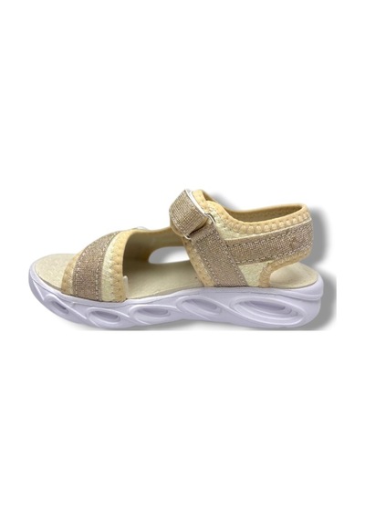 Arzen Bebe 223-26 Simli Cırtlı Anatomik Kız Çocuk Sandalet 31-35 Altın