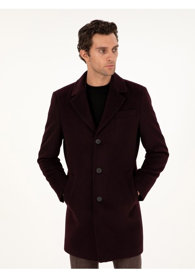 Cacharel Erkek Bordo Kaban 50292573-vr014 Kırmızı