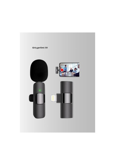 Çift Mikrofonlu Kablosuz Kayıt Seti İphone Uyumlu Mini Mikrofon - Hs08377957-5567 Renkli Renkli