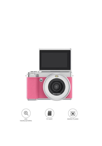 Torima CMR45 Dijital Mini Fotoğraf Video Kamera Pembe