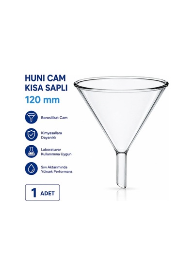 Huni Cam Kısa Saplı 120 Mm - 1 Adet