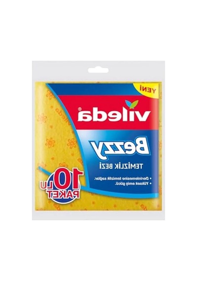 10'lu Paket Vileda Temizlik Bezi, Yüksek Performanslı Açık Bej