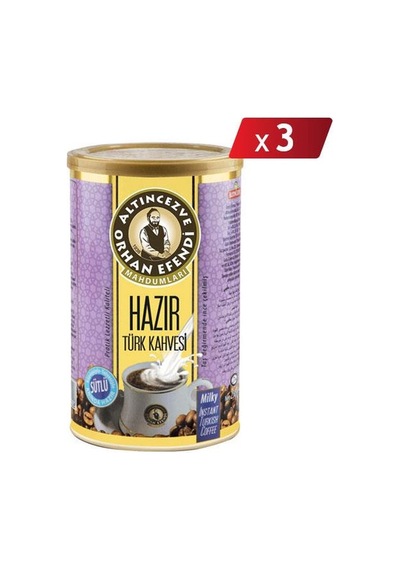 Altıncezve Sütlü Hazır Türk Kahvesi Teneke 3 x 250 G