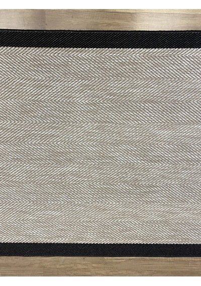 Hoom Rugs 1147 Bej Siyah Sisal Plus Jüt Halı Bej Siyah