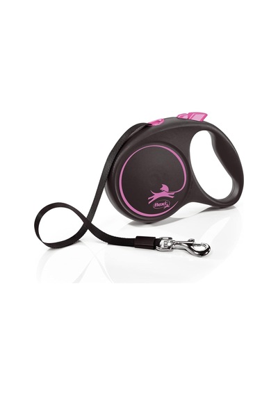 Flexi Black Design L Beden Pembe 5mt Şerit Tasma Genel