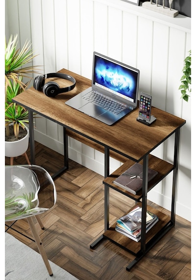 Msr2 Metal Ayaklı Bilgisayar Çalışma Masası - Ceviz Msr2 Ceviz