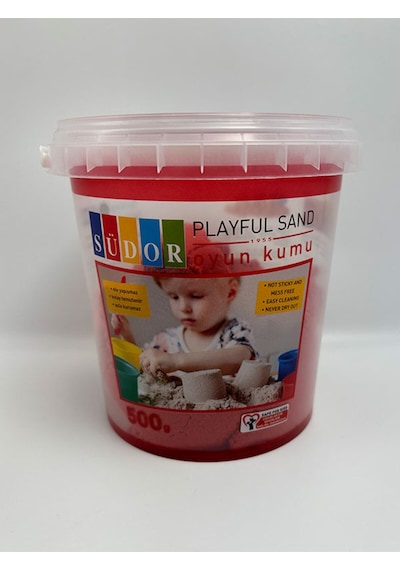 Kinetik Kum Kırmızı Renk 500 Gr Kırmızı