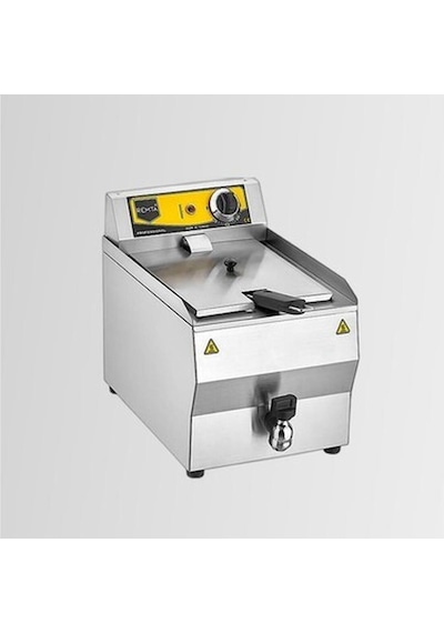 Rem.r110 Tekli Kapaklı Yağ Tahliye Musluklu 8 Lt Elektrikli Fritöz 3200 W