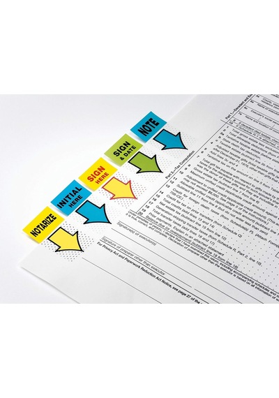 Post-it Mesaj "sign Here" Bayrakları Değer Paketi, 50/dispenser, 12 Dispenser/paket, 1" Geniş, Sarı 680-sh12 Diğer