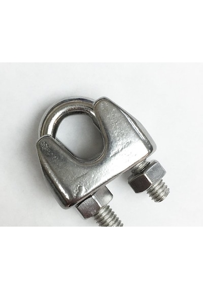 Paslanmaz Krom Klemens. Halat Klemensi. 4mm