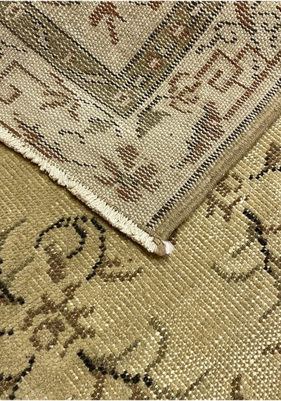 Bohem Stil Vintage Halı Özel Tasarım Anadolu Koleksiyonu Doğal Halı Bej