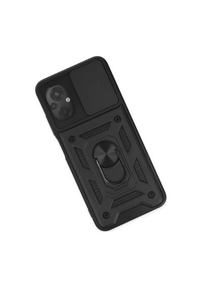 Flzdgnkr Newface Xiaomi Poco M5 Kılıf Pars Lens Yüzüklü Silikon - Siyah Sıyah