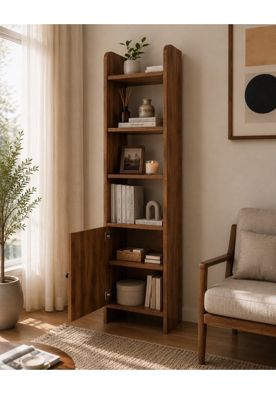 Asya Oval Hatlı Kapaklı Kitaplık Ahşap Asya Oval Hatlı Kapaklı Kitaplık Ahşap
