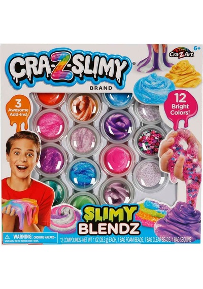 Cra-z-art Cra-z-slimy Slime Tasarım Seti - 12'li Paket Ve Dekoratif Aksesuarlı Çok  Renkli