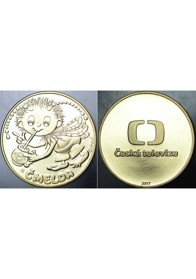 Çekya Televizyonu Hatıra Madalyon 2017 Cmelda. Altın Kaplama. Proof Baskı 30 Mm Çapında. Çil Kondisyon. Nadir.