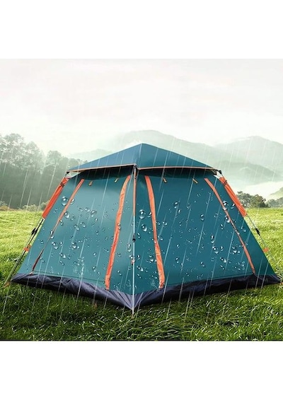 Tenteli 6 Kişilik Otomatik Çadır 240x240x155 Cm Çadır Çantalı Çadır - Sineklikli Çadır Karışık/çok Renkli Çok Renkli