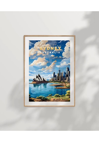 Çerçevesiz Poster Sydney Limanı Ve Opera Binası