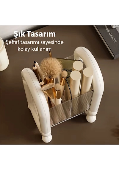 Ezere Şık Tasarım Kozmetik Eşya Makyaj Fırçası Düzenleme Kutusu Organizer- 5775