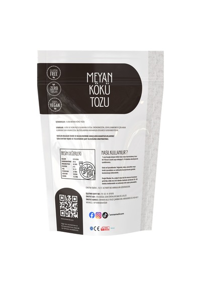 Meyan Kökü Tozu 250 Gr İnce Öğütülmüş Meyan Kökü, Glycyrrhiza Glabra, Aromatik Bitkisel Toz