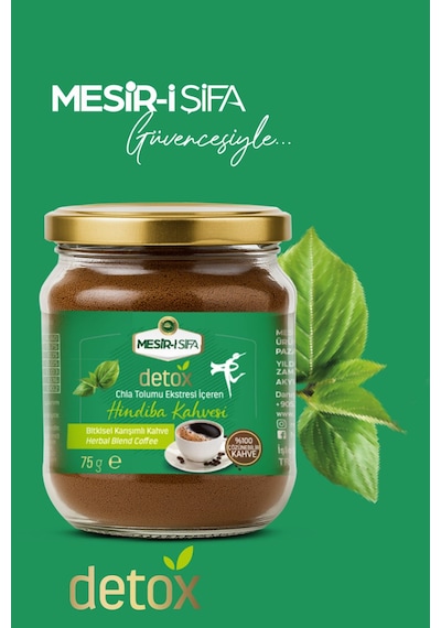 Mesirişifa Chia Tohumu Eki İçeren Hindiba Kahvesi Bitkisel Karışımlı Kahve 75gr Çözünebilir