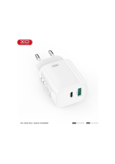 Premium Taşınabilir Güç Yedek Başlık Cihaz Aksesuarı Xo Ce29 20w Pd & Qc 4.0 Hızlı Şarj Cihazı