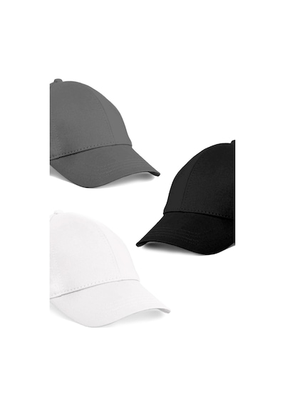 Unisex 3'lü Set Gri,beyaz Ve Siyah Renk Beyzbol Şapka - Unisex Çok Renkli
