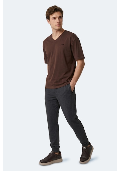 Slazenger Katre Erkek V Yaka Kahve Tişört