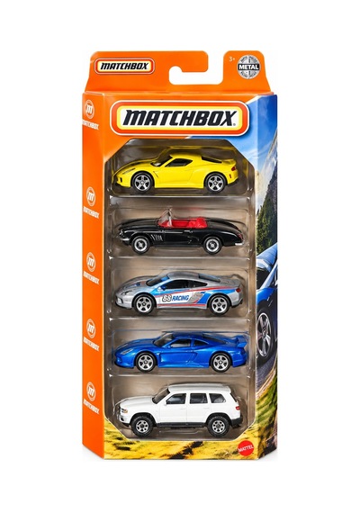Matchbox Beşli Araba Seti Italian Roads Jjp29 Çok Renkli