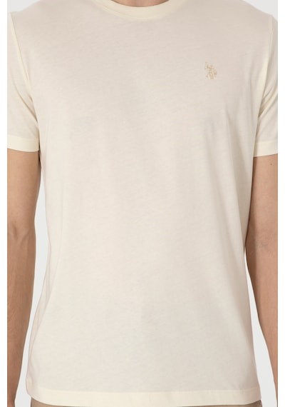 U.S. Polo Assn. Erkek Regular Fit Bisiklet Yaka Krem Tişört 50306913-VR071 U.S. Polo Assn. Erkek Regular Fit Bisiklet Yaka Krem Tişört 50306913-VR071