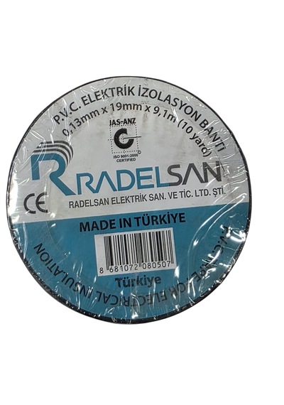 Radelsan Pvc 0,13x19x9,1 10yard Elektrik Bandı 10 Adet