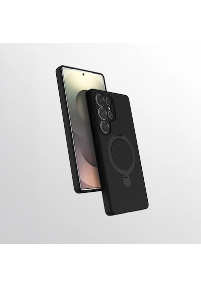 Samsung Galaxy Uyumlu S25 Ultra Kılıf M-safe Şarj Özellikli Standlı Zore Samara Kapak Çok Renkli
