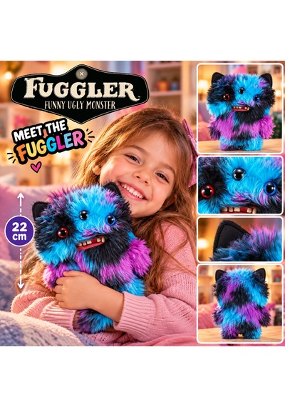 Fuggler Butt Ugly Pets 22 Cm Mavi Mor Renkli Dişli Peluş Oyuncak Çok Renkli